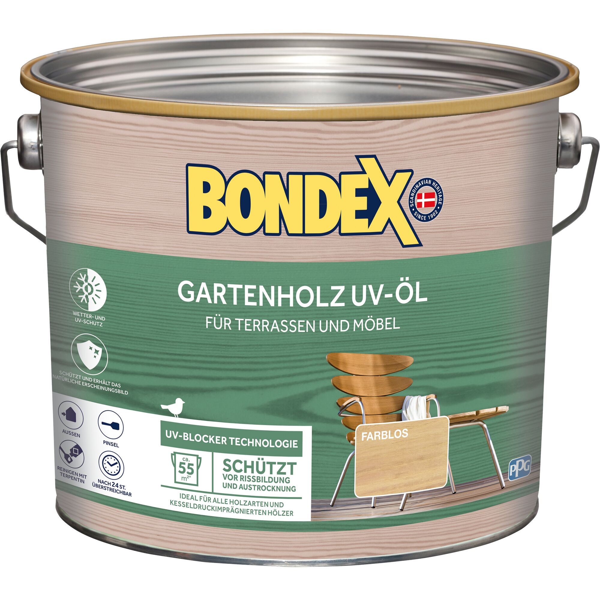 Bondex Gartenholz UV-Öl farblos im Metallgebinde