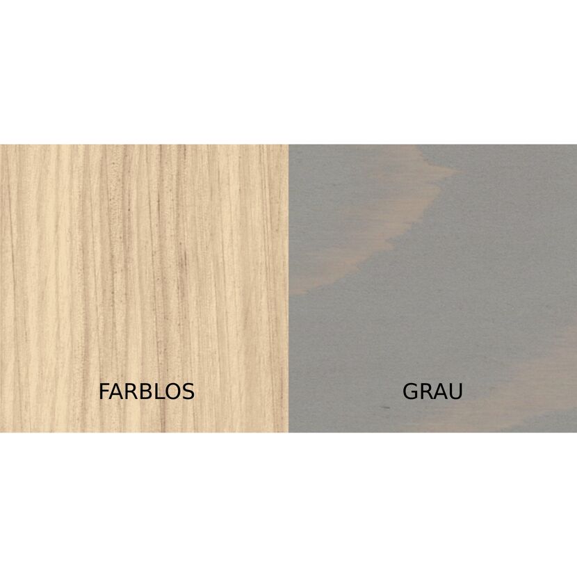Holzlasur farblos und grau