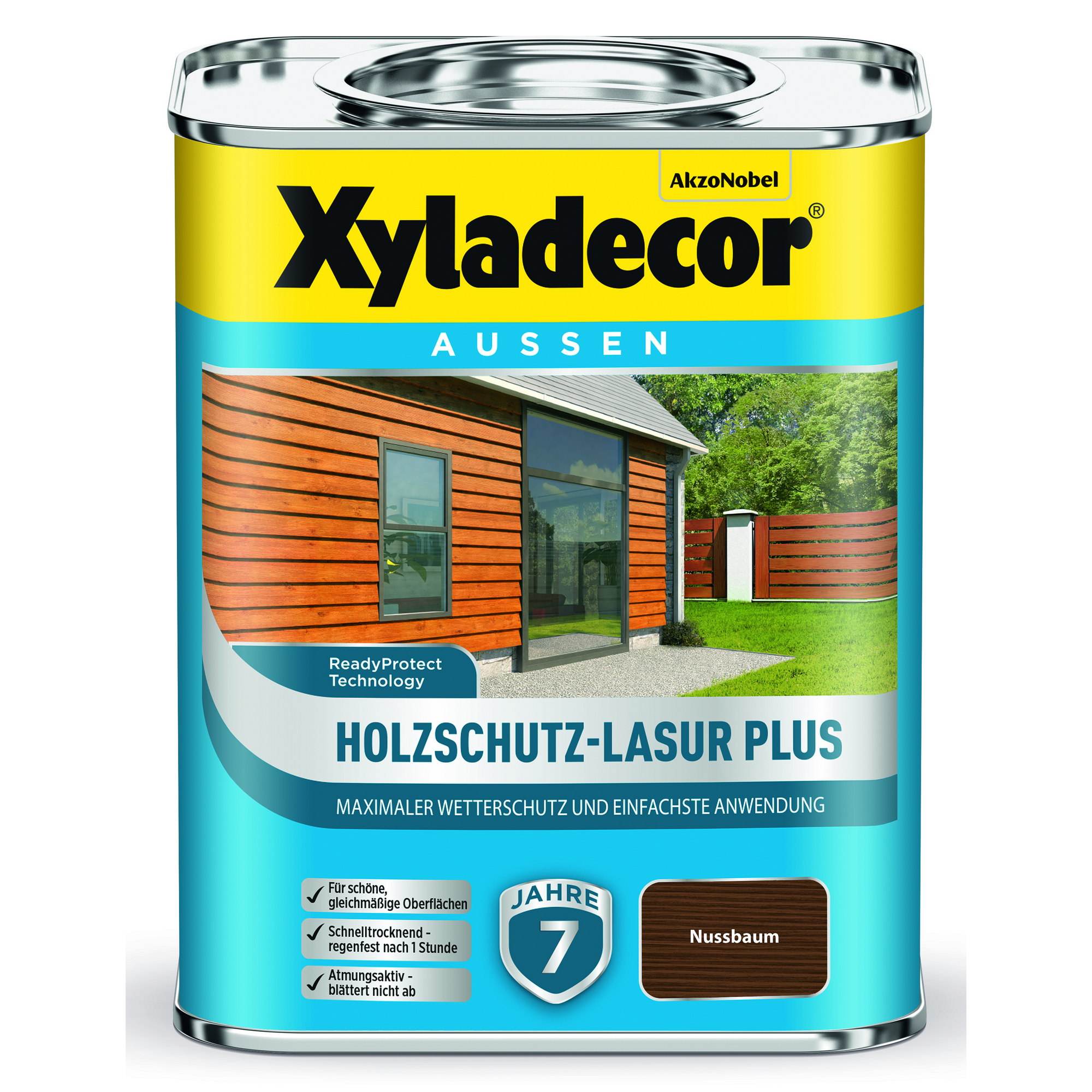 Holzschutzlasur nussbaumfarben 750 ml + product picture
