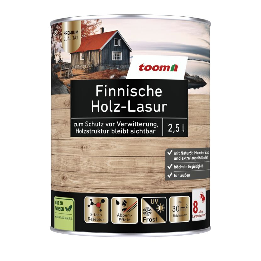 Finnische Lasur dunkelgrau 2,5 l
