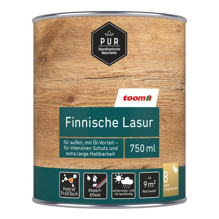 Finnische Lasur Weiss 0 75 L ǀ Toom Baumarkt