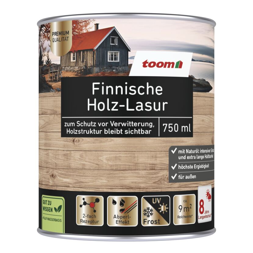 Finnische Lasur teakfarben 750 ml