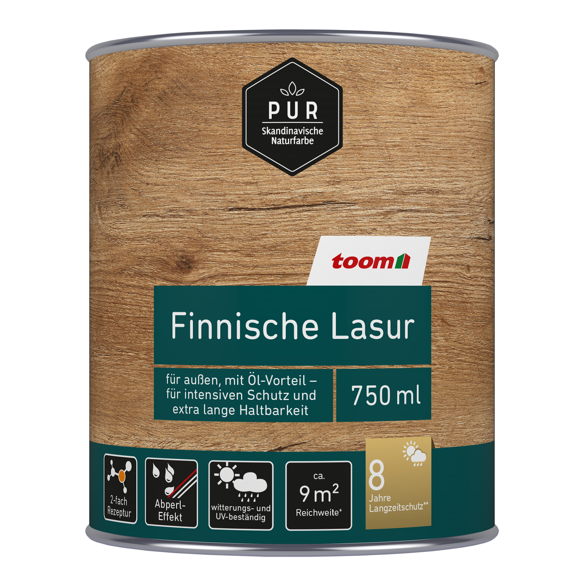 Finnische Lasur hellgrau 750 ml + product picture