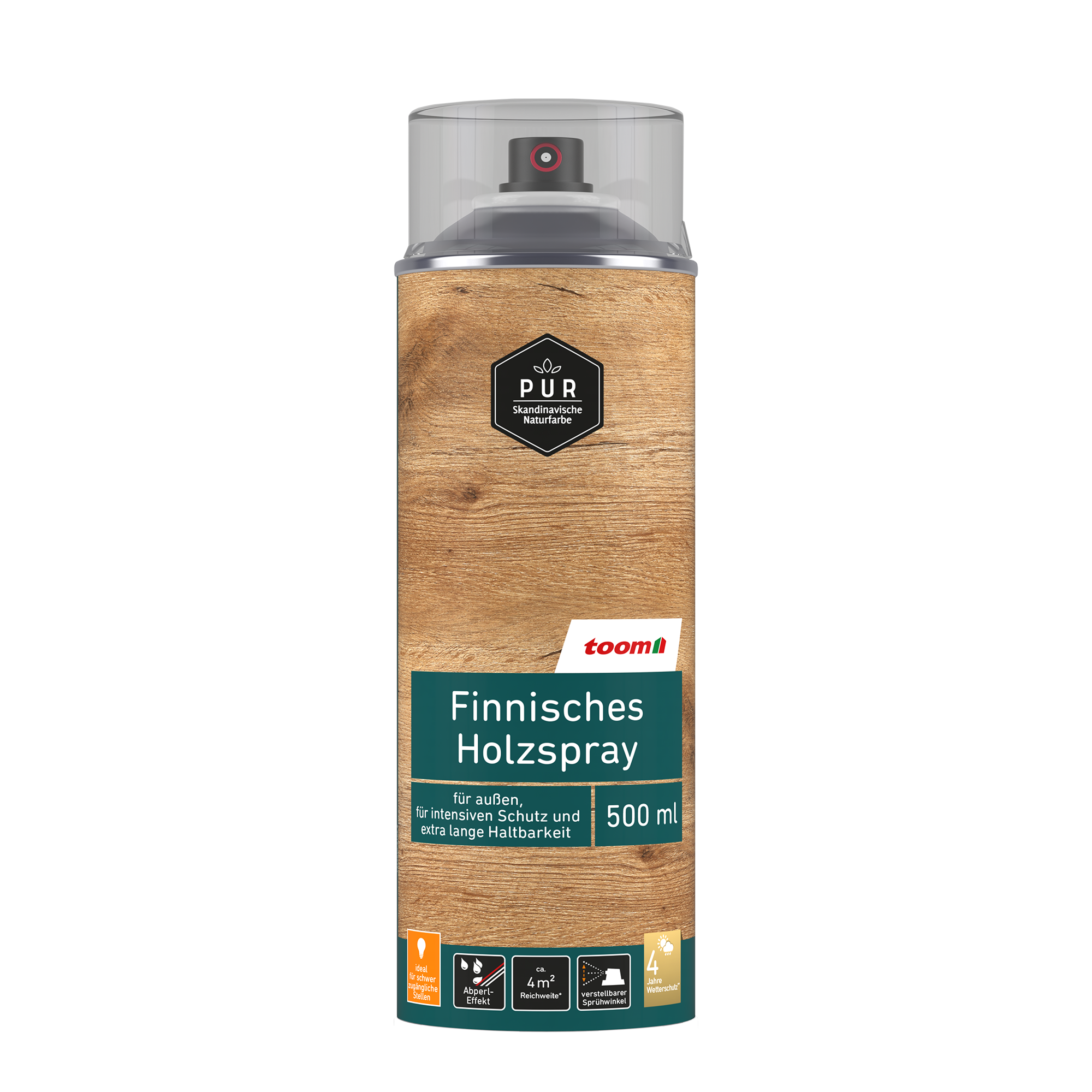 Finnisches Holzspray nussbaumfarben 500 ml + product picture