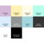 Farbpalette mit zehn verschiedenen Farben