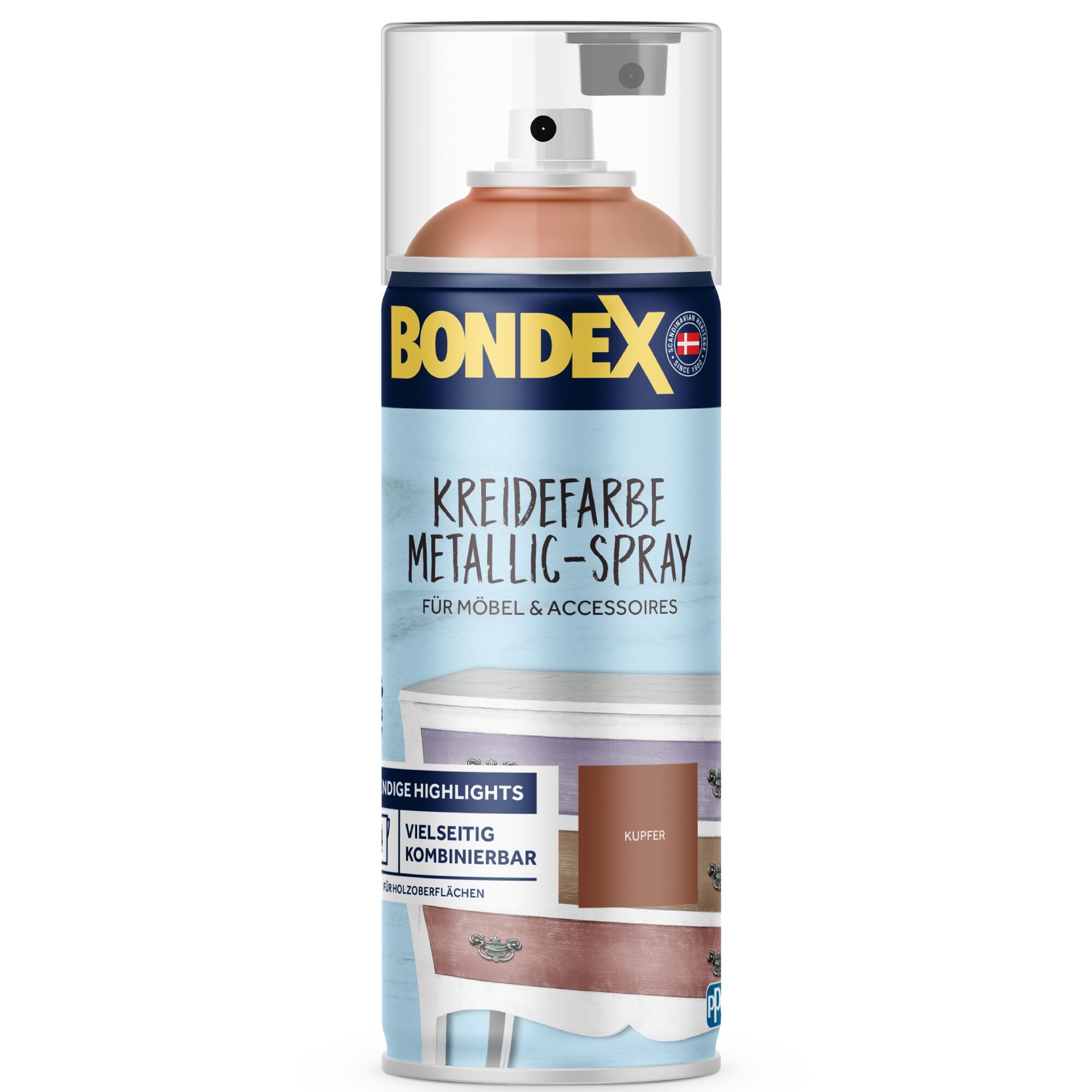 Bondex Kreidefarbe Metallic-Spray Kupfer