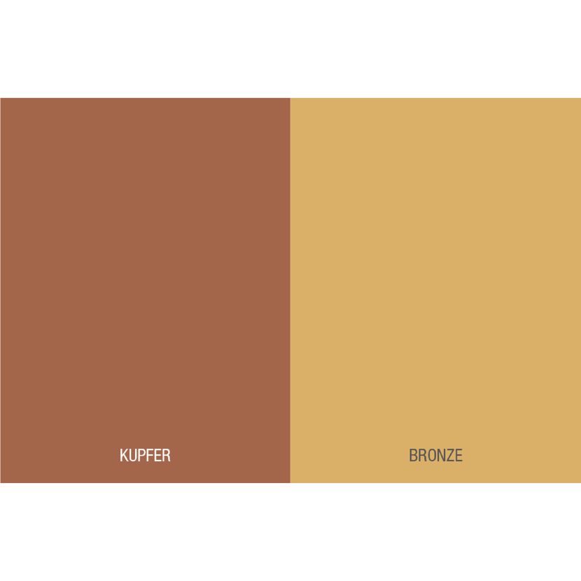 Kupfer und Bronze Farbfelder