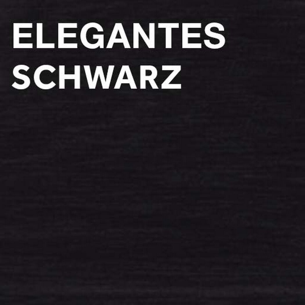 Schwarze Fläche mit der Aufschrift "Elegantes Schwarz"