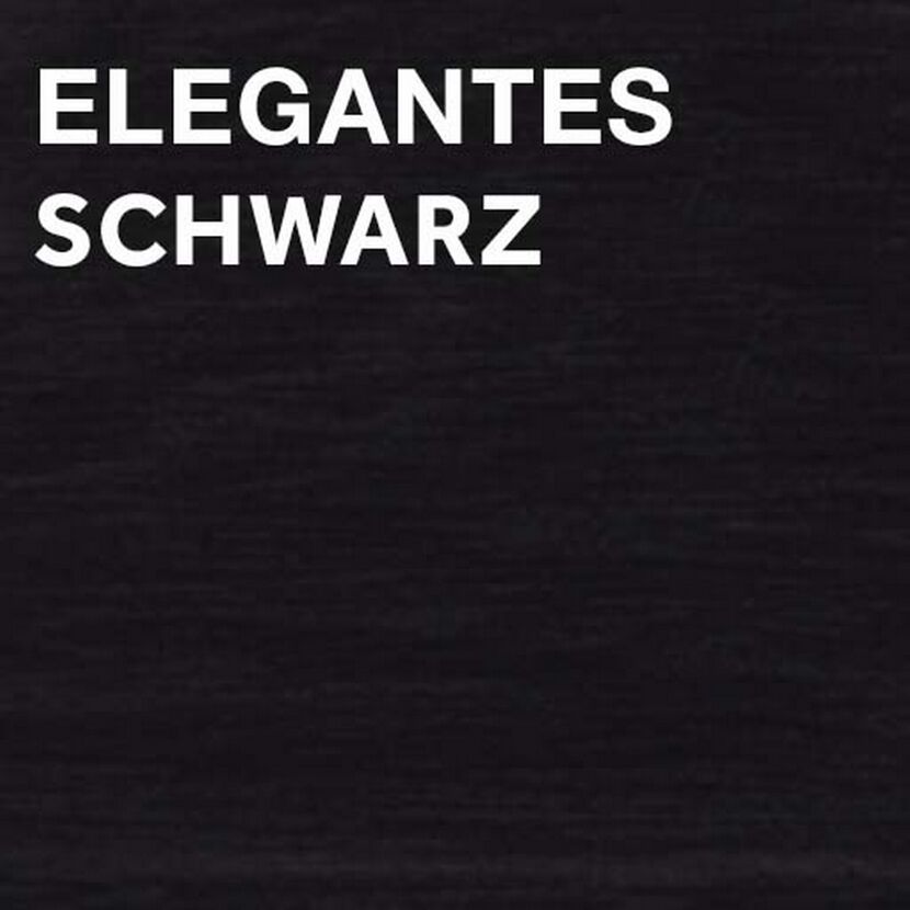 Schwarze Fläche mit der Aufschrift "Elegantes Schwarz"