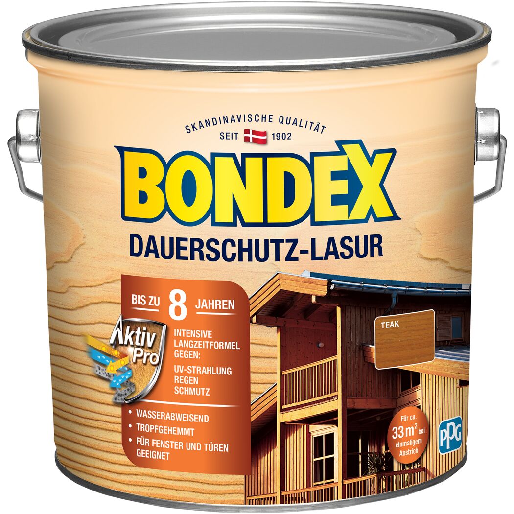 Dauerschutzlasur teakfarben 2,5 l