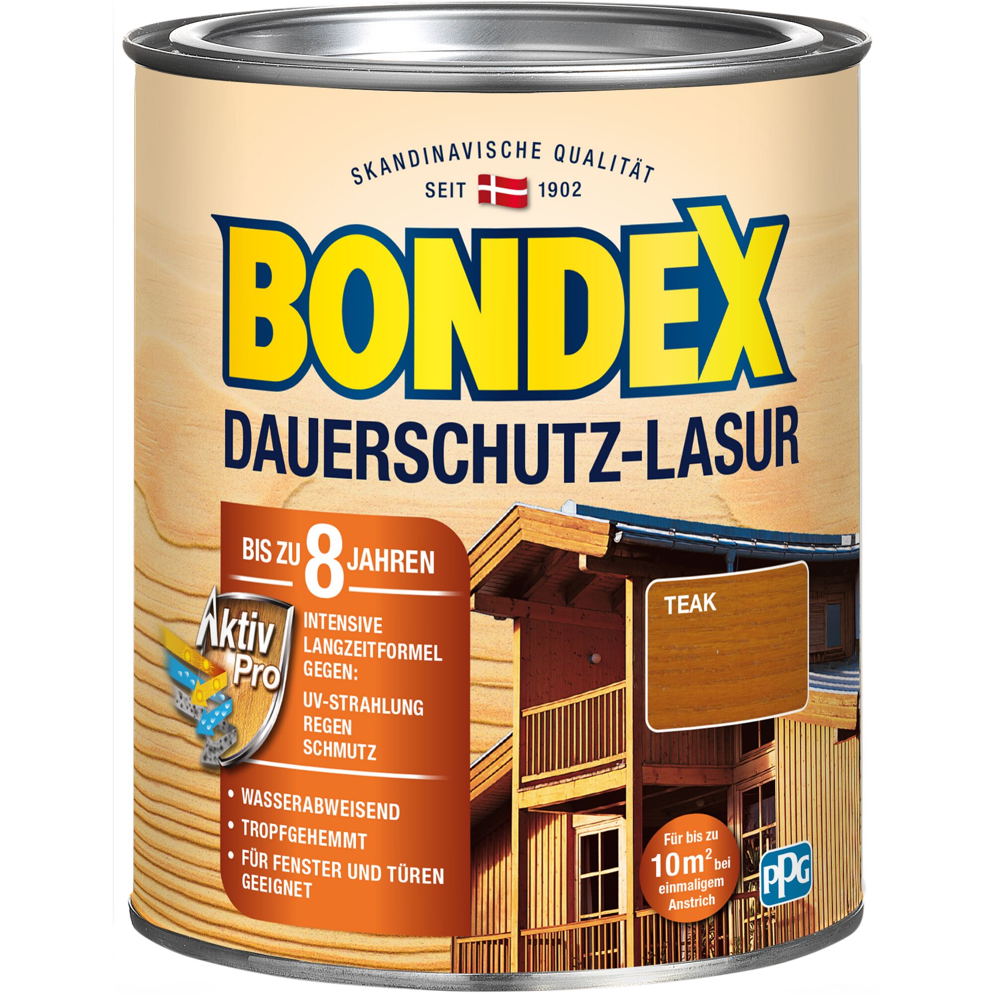 Bondex Dauerschutz-Lasur in Teak für Fenster und Türen