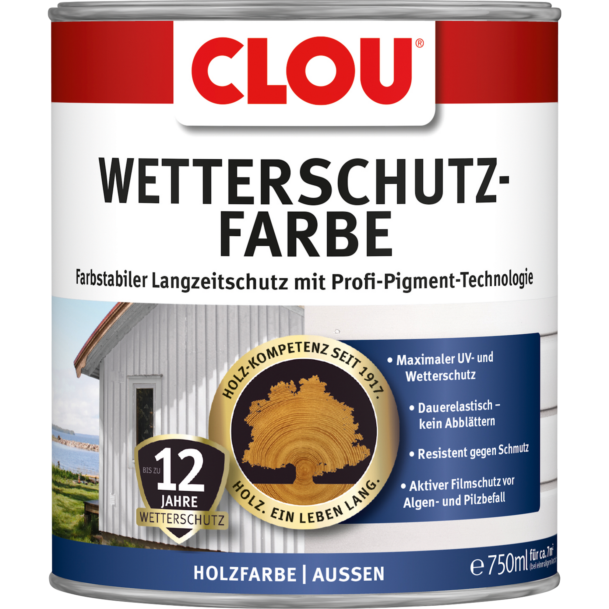 Wetterschutzfarbe schwedenrot 750 ml + product picture