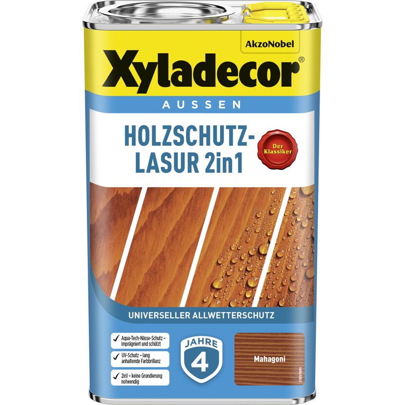 Xyladecor Holzschutz-Lasur 2in1 Mahagoni