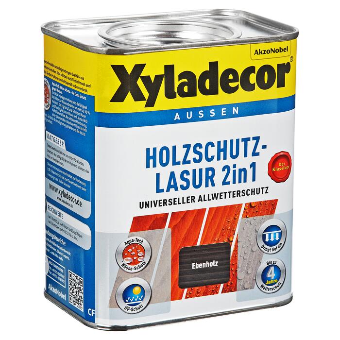 Xyladecor Holzschutzlasur 2in1 Ebenholzfarben 0 75 L ǀ Toom Baumarkt
