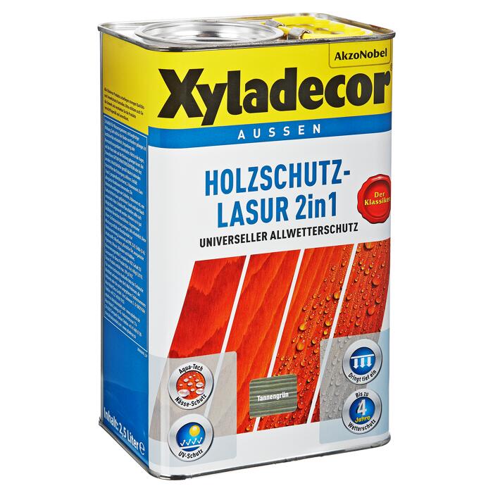 Xyladecor Holzschutzlasur 2in1 Tannengrun 2 5 L ǀ Toom Baumarkt