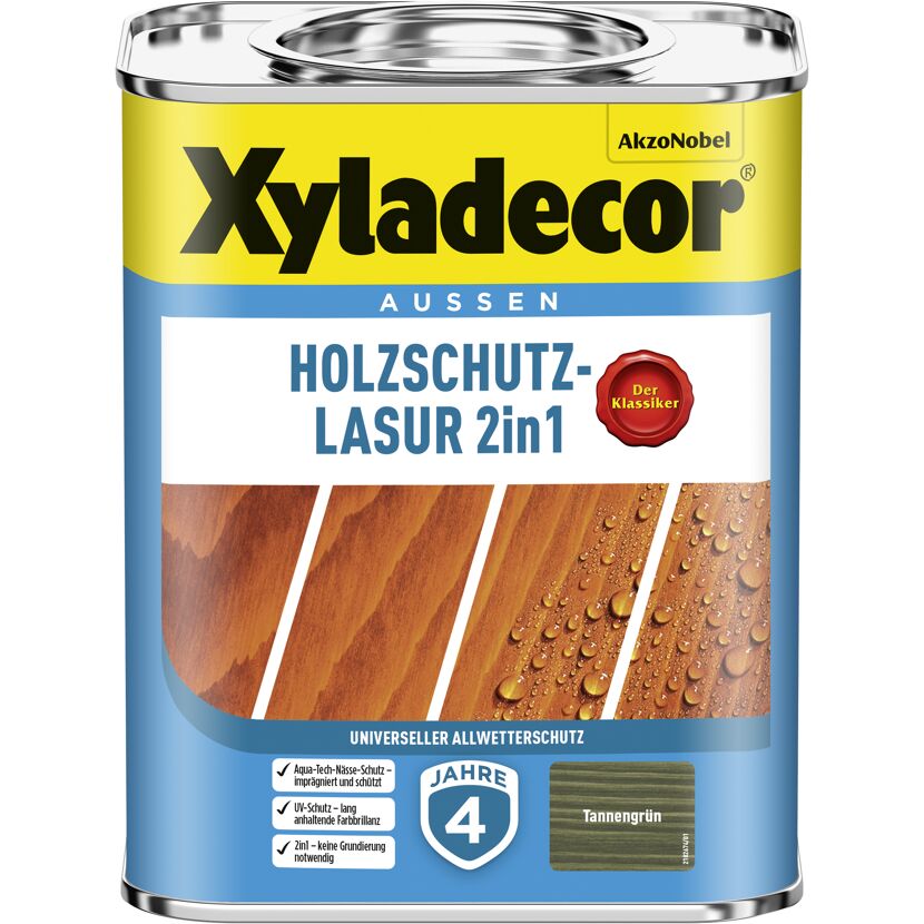 Xyladecor Holzschutz-Lasur 2in1 in Tannengrün