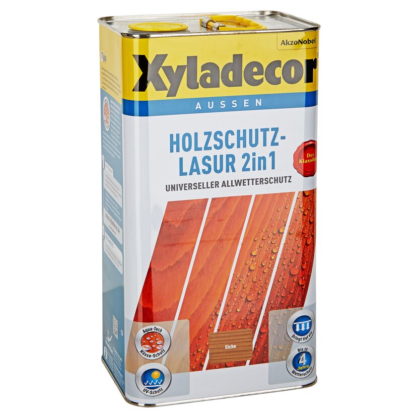 Xyladecor Holzschutz-Lasur 2in1 Eiche