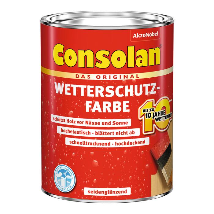 Consolan Wetterschutzfarbe Grau 0 75 L ǀ Toom Baumarkt