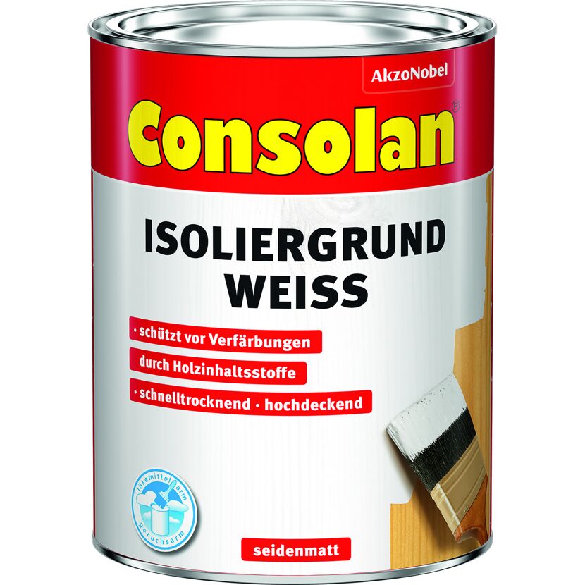 Consolan Isoliergrund Weiß, Pinsel