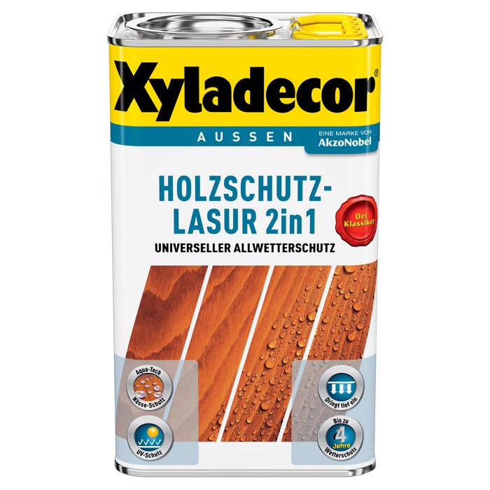 Holzschutzlasur 2in1 Teakfarben 5 L ǀ Toom Baumarkt