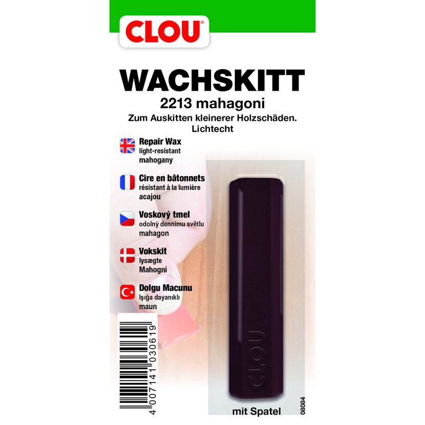 CLOU Wachskitt 2213 Mahagoni mit Spatel