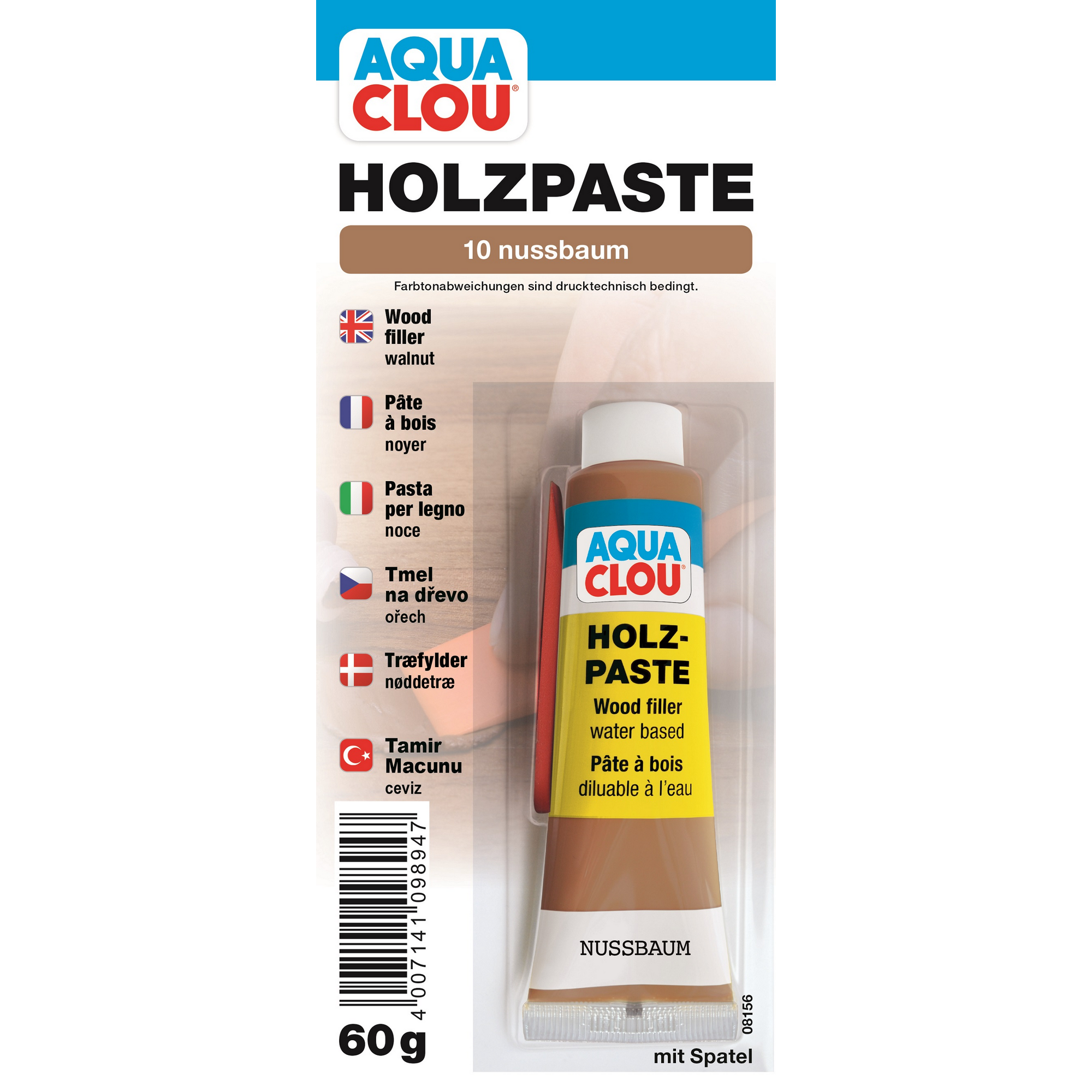Holzpaste "Aqua" nussbaumfarben 60 g + product picture