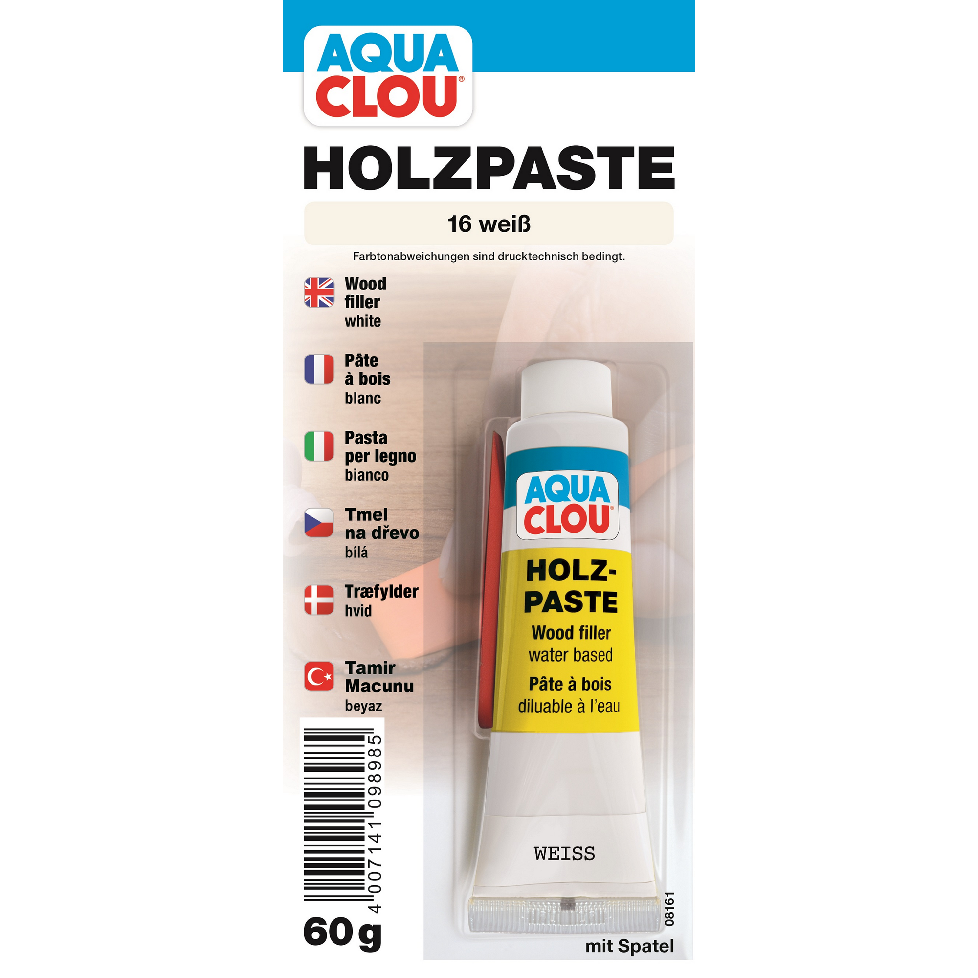 Holzpaste "Aqua" weiß 50 g + product picture