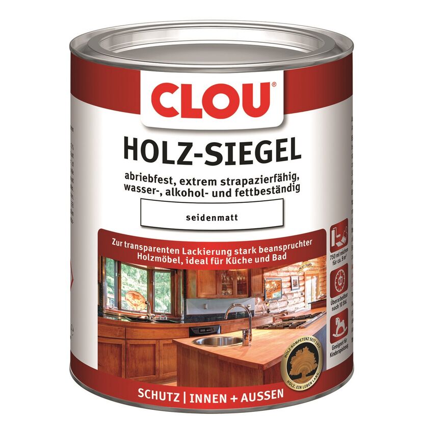 Holzlack transparent seidenmatt 750 ml