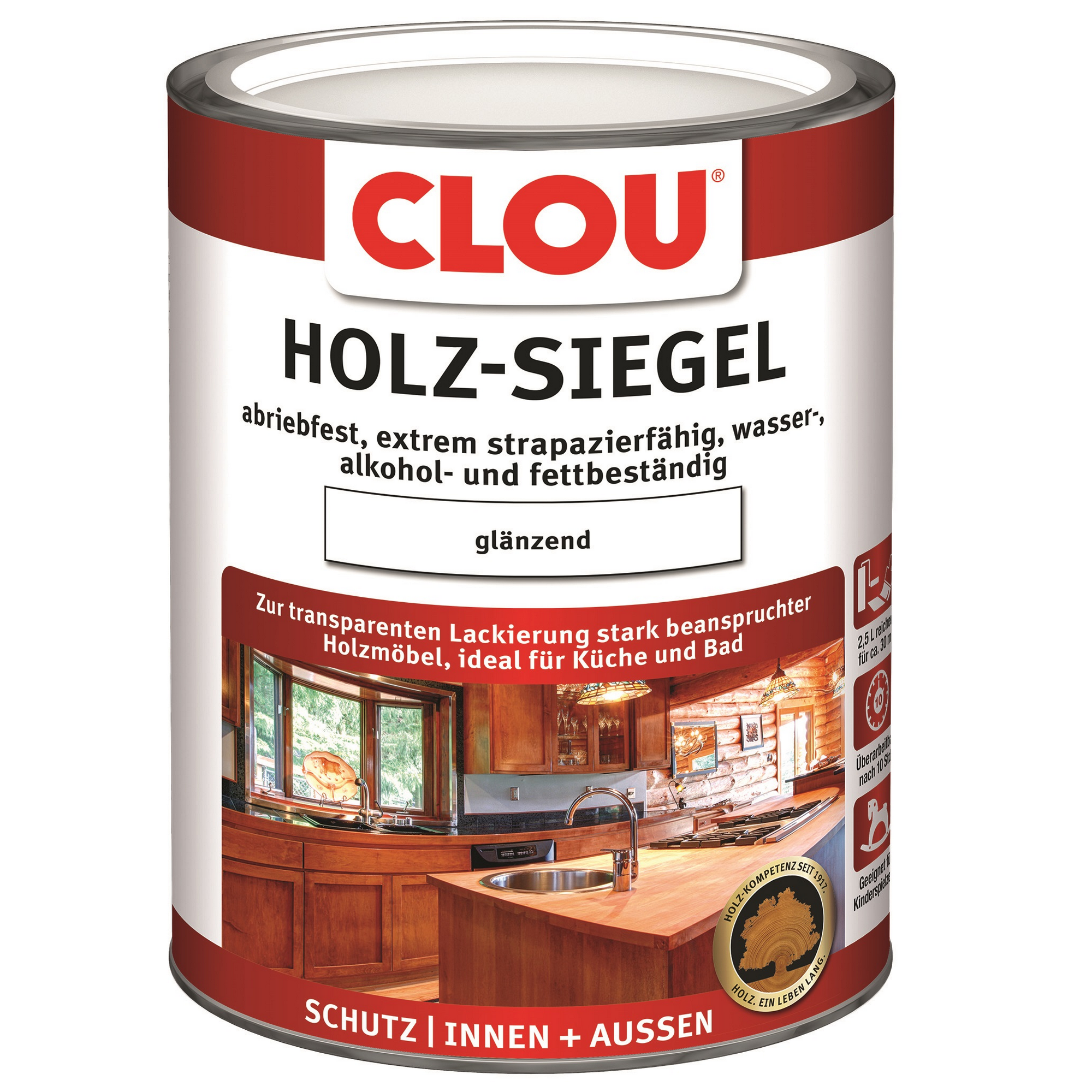 Clou Holz-Siegel für Küche und Bad