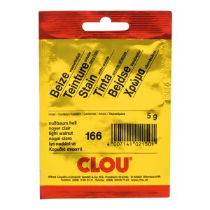 Clou Wasserbeize Pulver nussbaumfarben hell 5 g