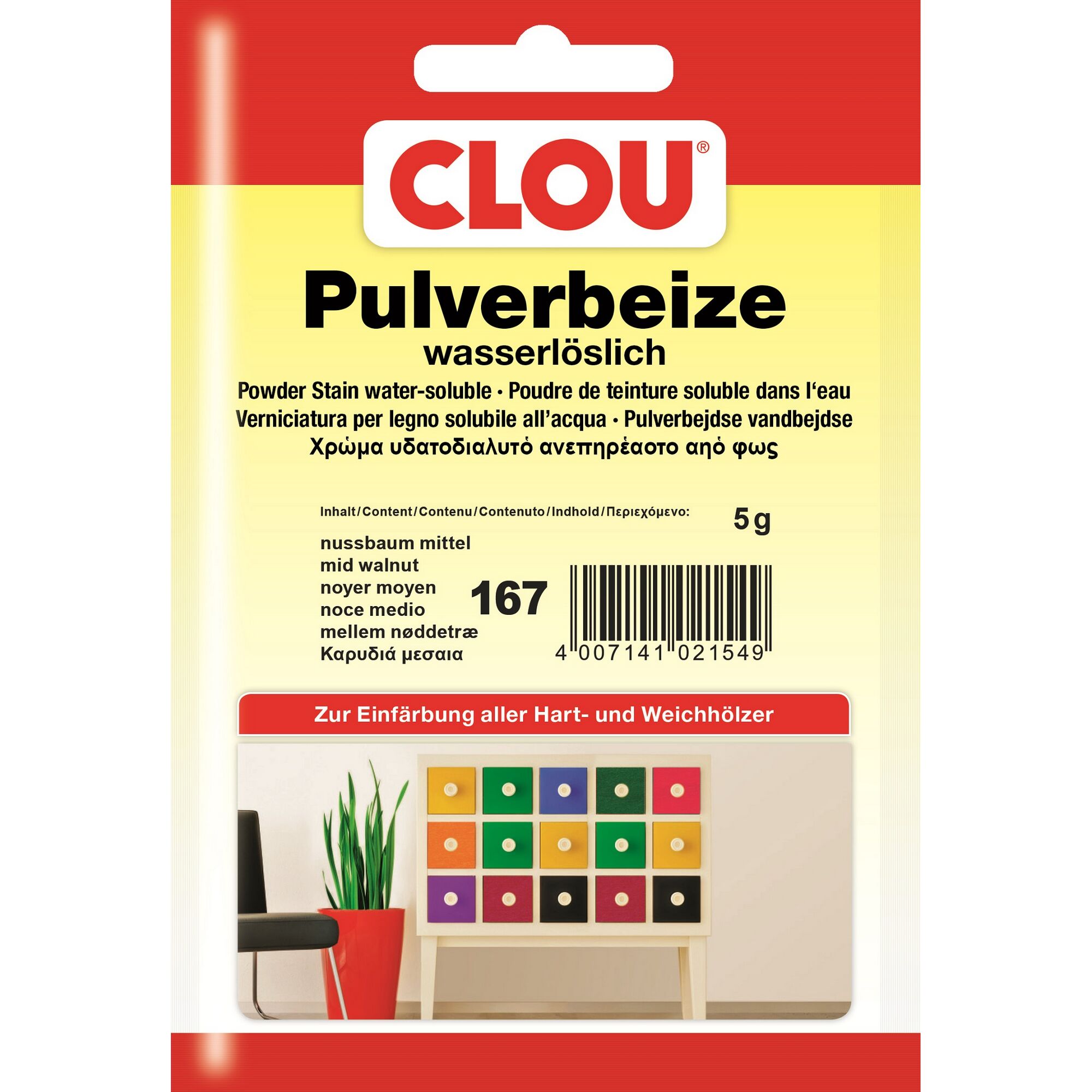 CLOU Pulverbeize nussbaum mittel, 5 g