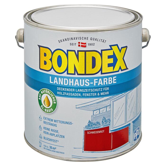 Bondex LandhausFarbe schwedenrot 2,5 l ǀ toom Baumarkt