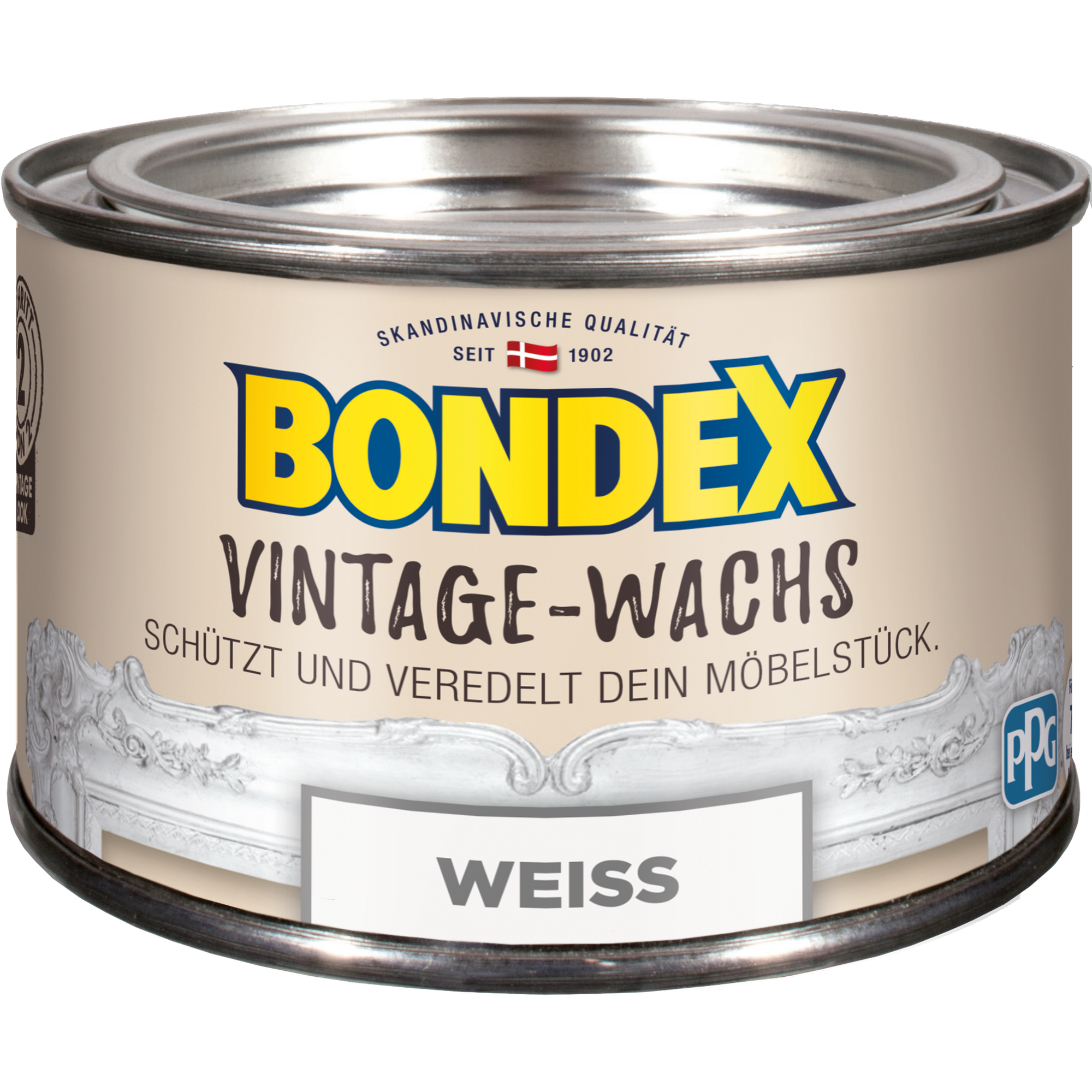Vintage-Holzwachs kreideweiß 250 ml + product picture