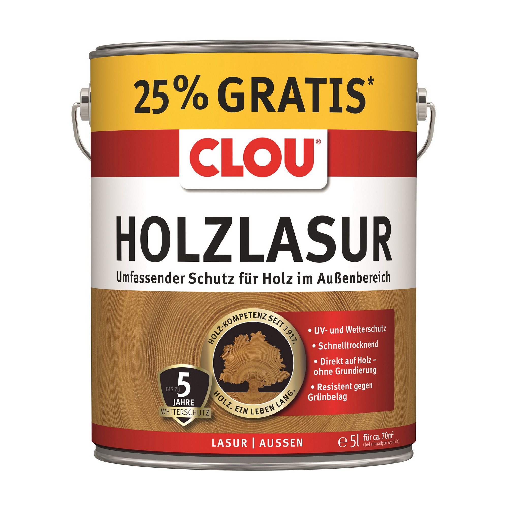 Holzlasur teakfarben 5 l + product picture