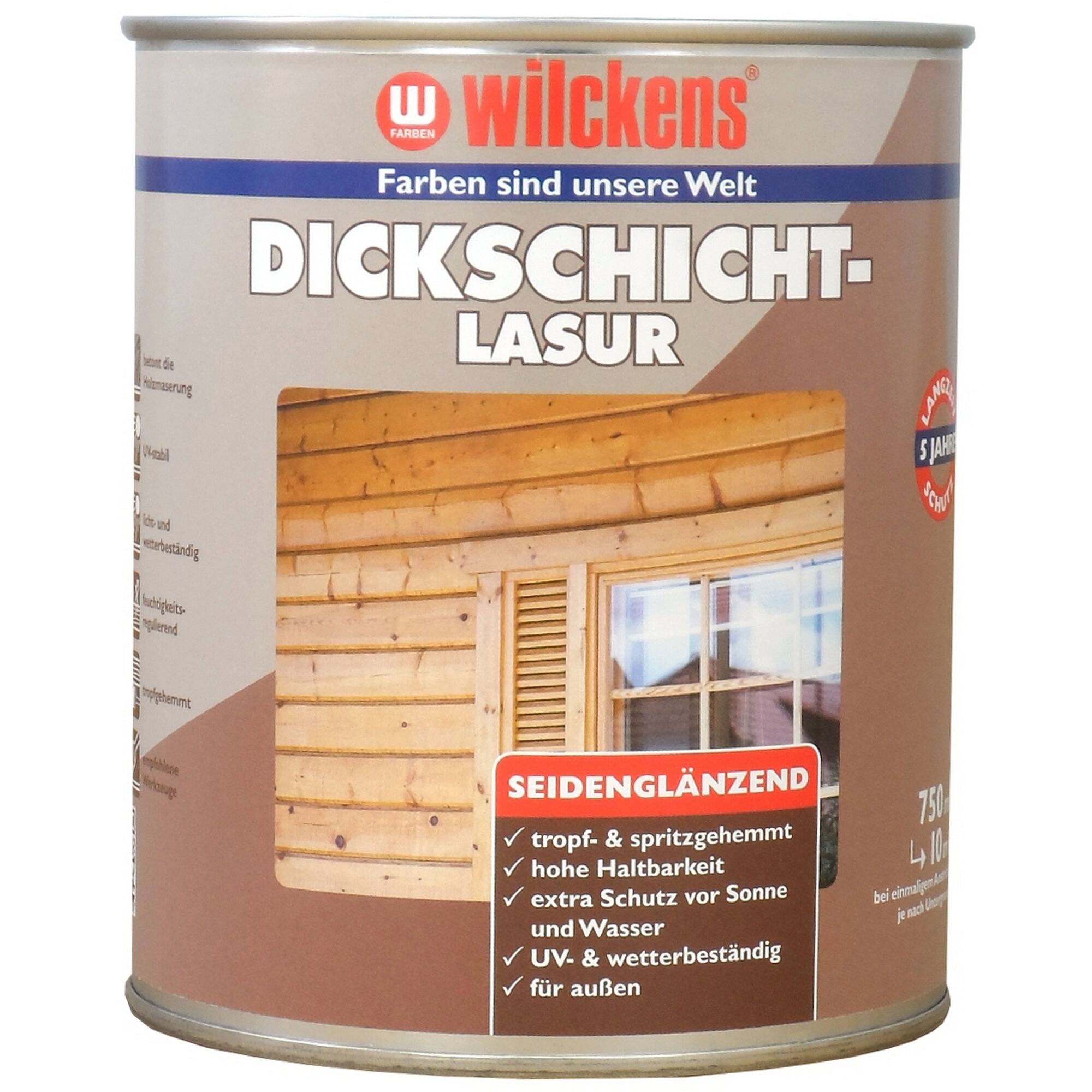 Wilckens Dickschicht-Lasur für außen, seidenglänzend