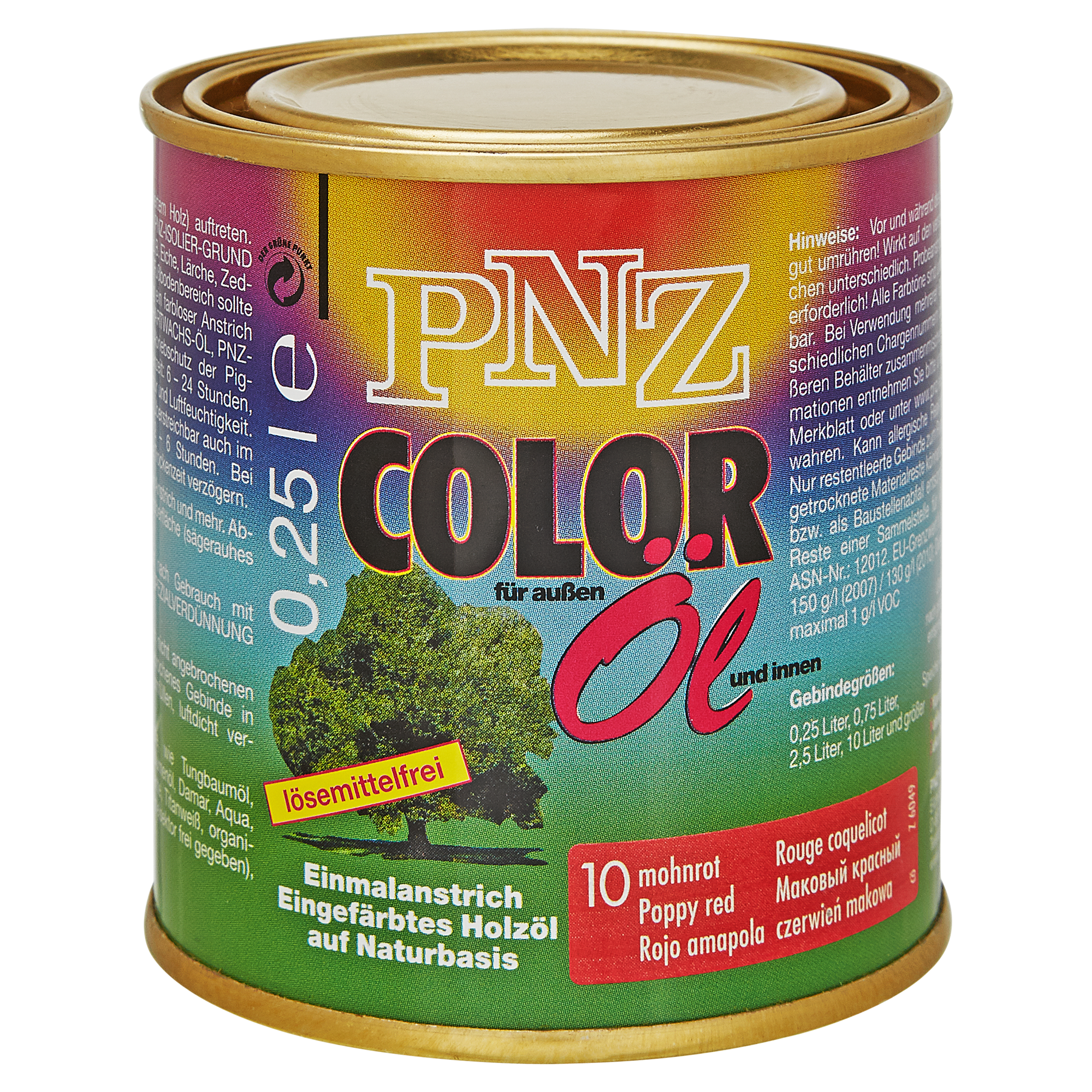 Holzöl mohnrot 250 ml