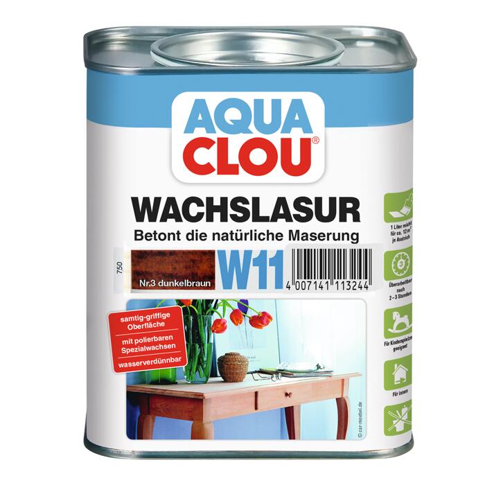 Clou Wachslasur Aqua W11 Dunkelbraun 0 75 L ǀ Toom Baumarkt