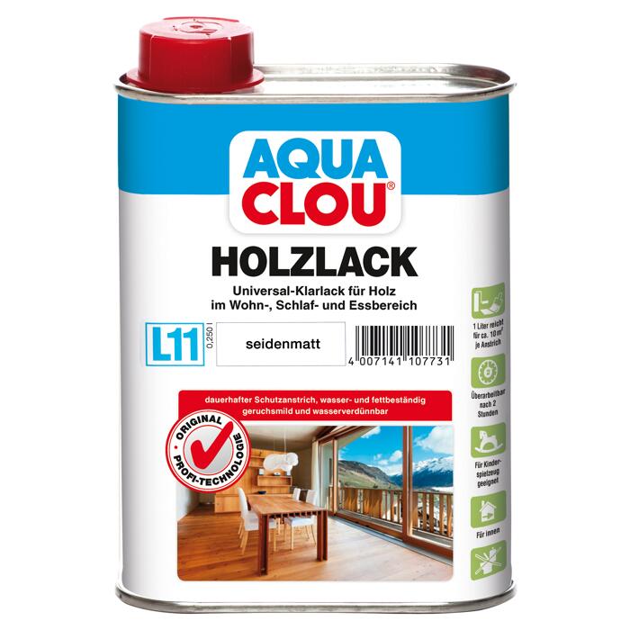 Clou Holzlack Aqua Seidenmatt Farblos 0 25 L ǀ Toom Baumarkt