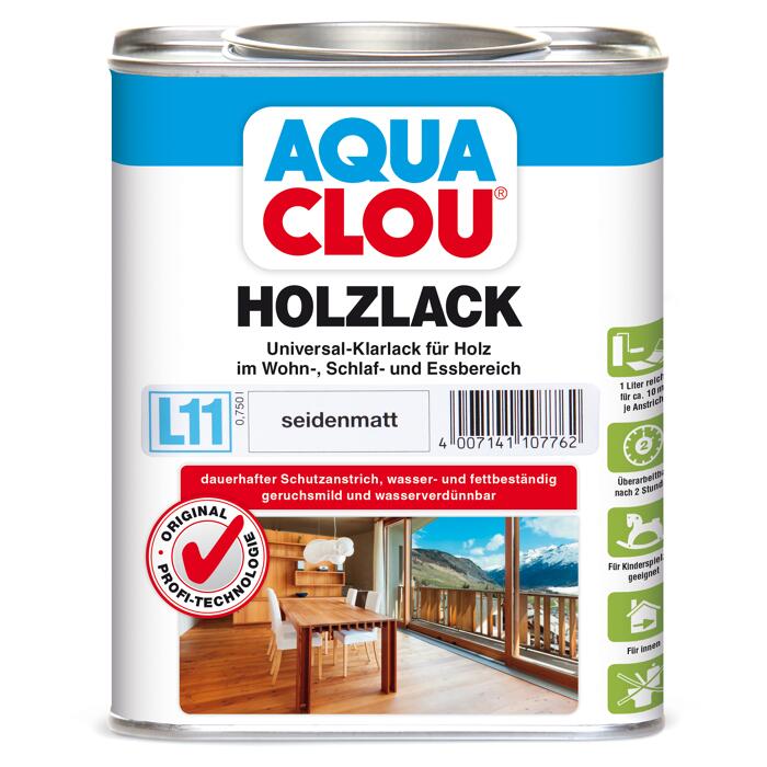 Clou Holzlack Aqua Seidenmatt Farblos 0 75 L ǀ Toom Baumarkt