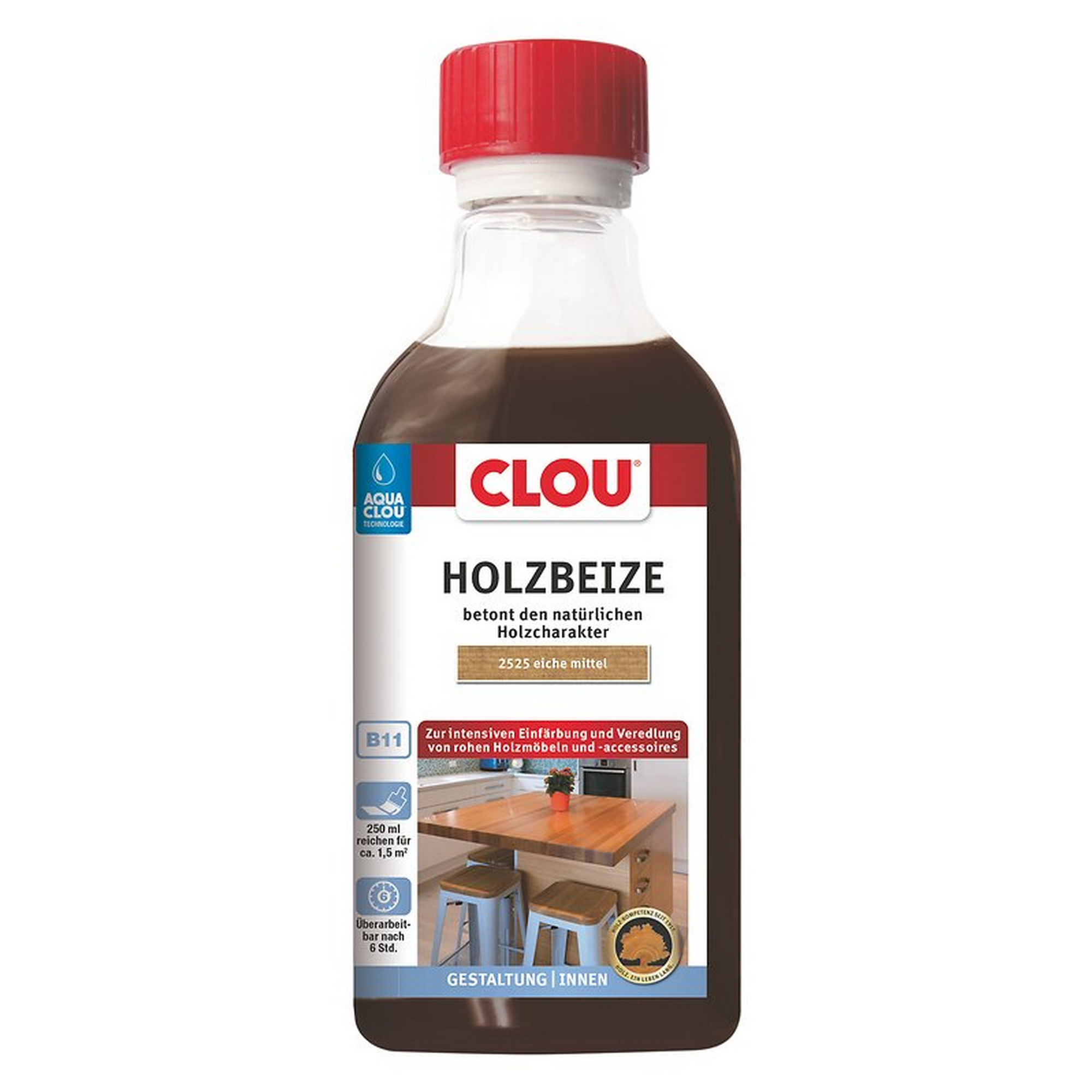 Holzbeize eichefarben mittel 250 ml
