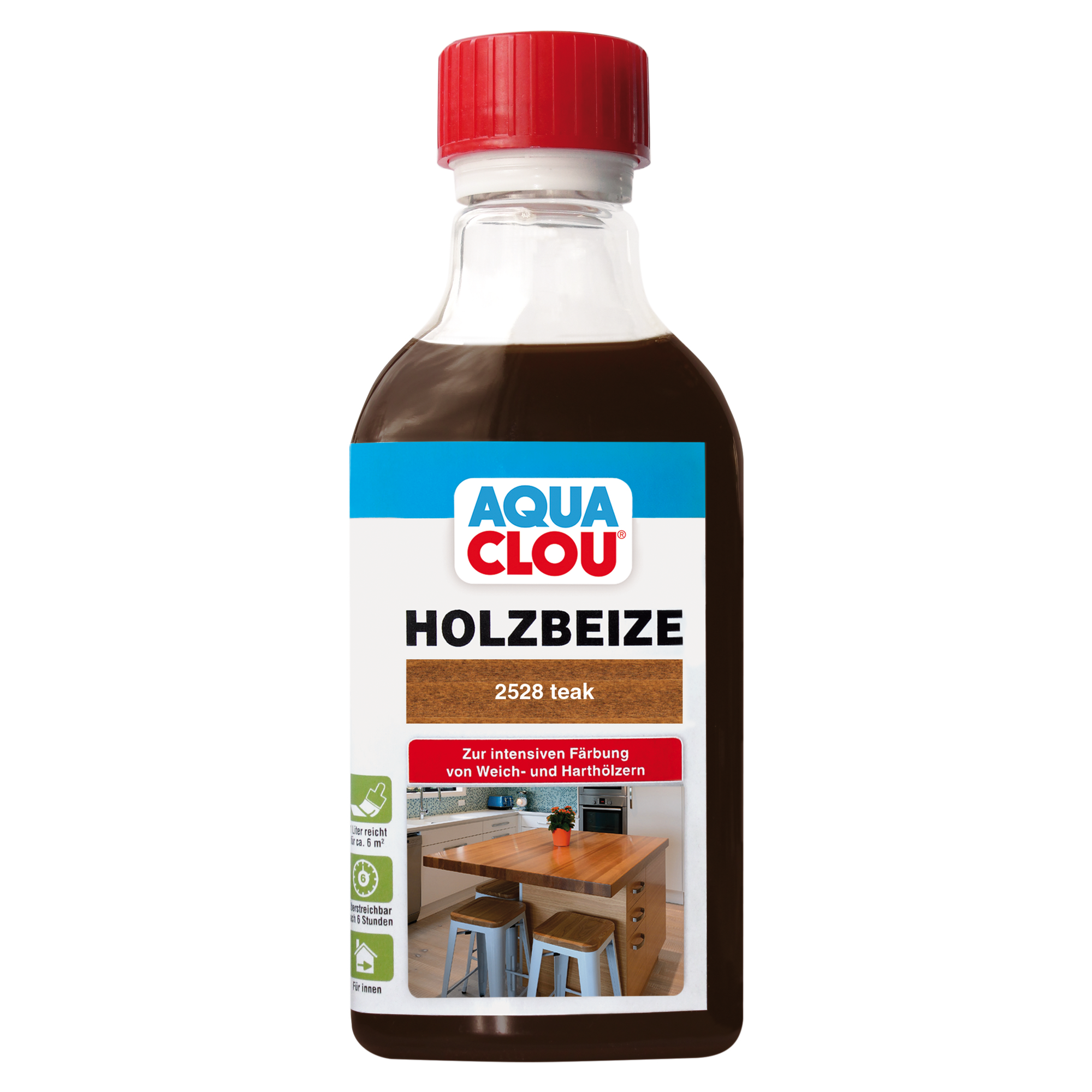 Clou Clou Holzbeize  Aqua teakfarben 250 ml