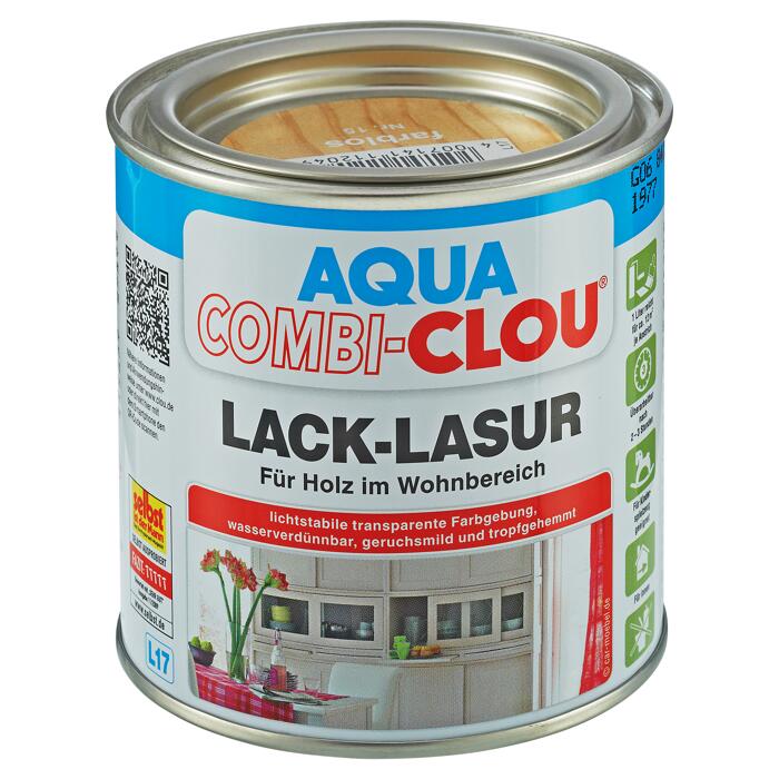Clou Aqua Combi Clou Lack Lasur L17 750 Ml Kiefernblond