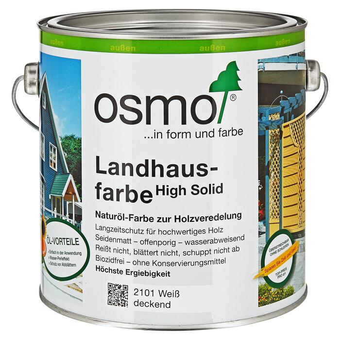 Osmo Landhausfarbe High Solid Deckend Weiss 2 5 L ǀ Toom Baumarkt