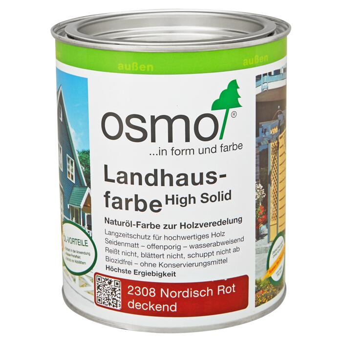 Osmo Landhausfarbe High Solid Deckend Nordisch Rot 0 75 L ǀ Toom Baumarkt