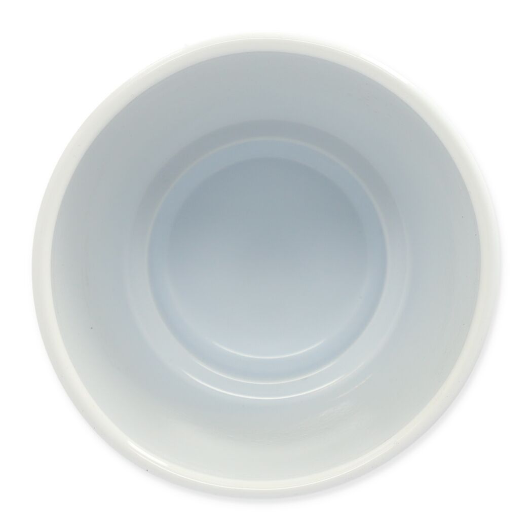 Weißer Übertopf Lea, 18 cm, von oben