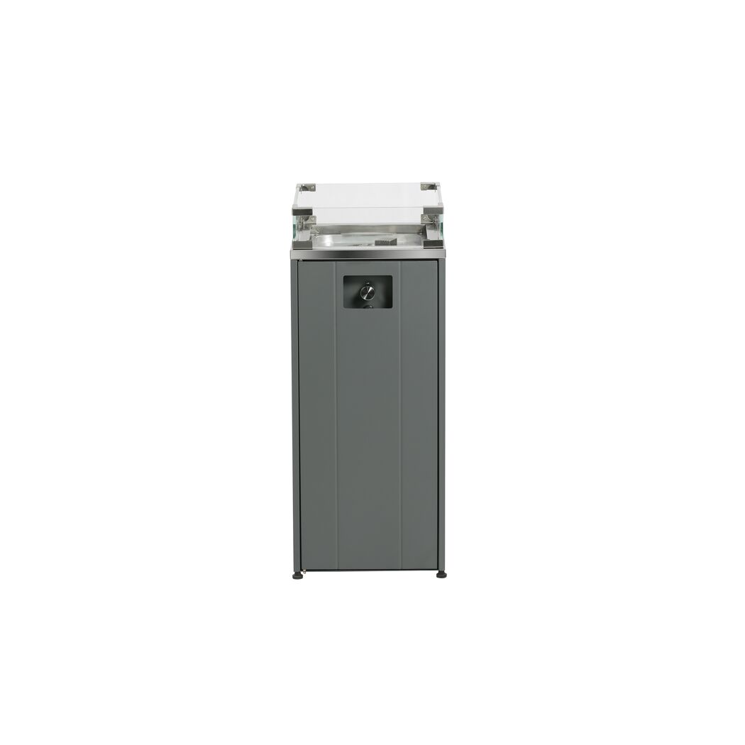 Gasfeuersäule mit Glasplatte