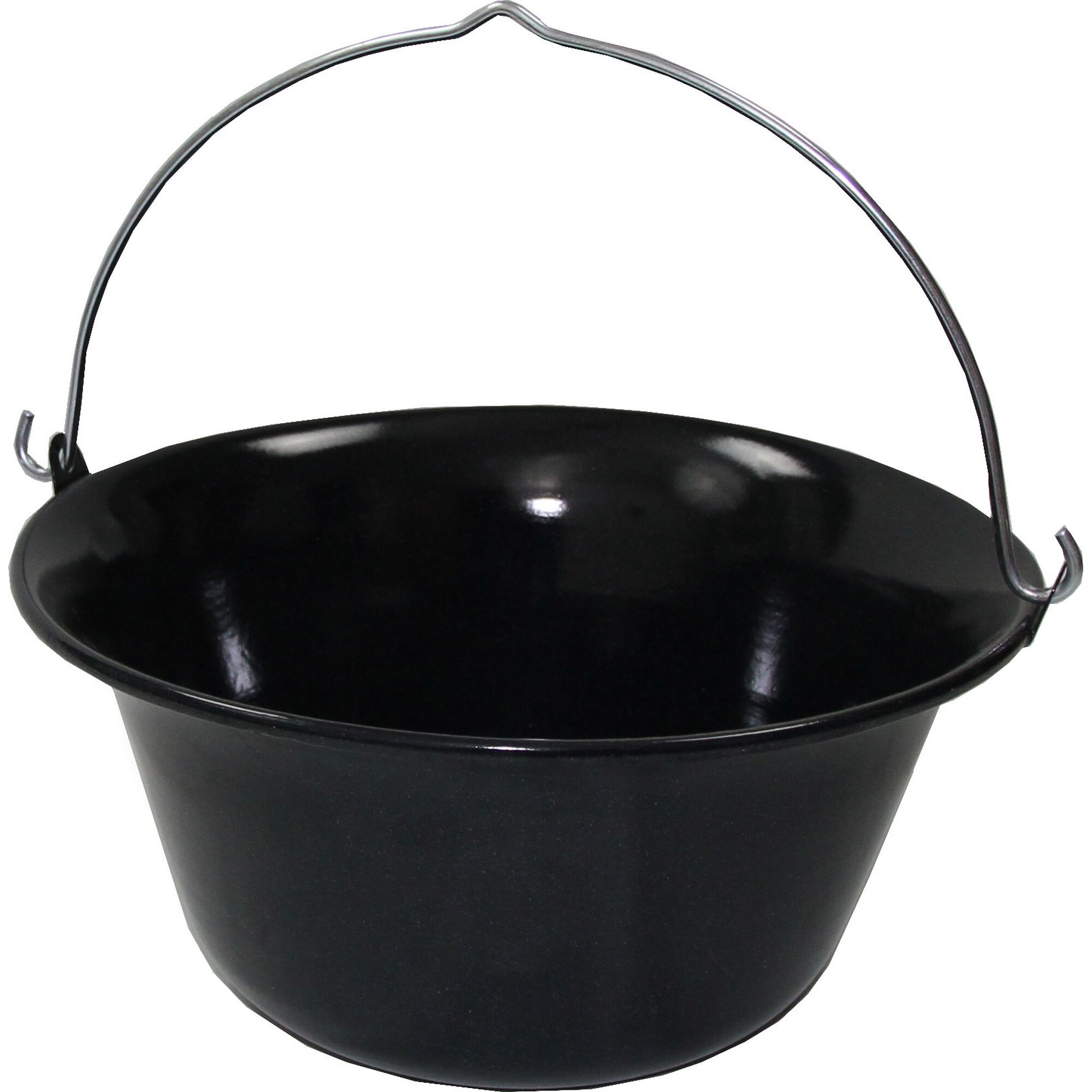 Schwarzer Gulaschtopf mit Henkel