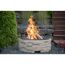 Feuerstelle Steinoptik braun mit Abfanggitter Stahl 90 x 90 x 51 cm