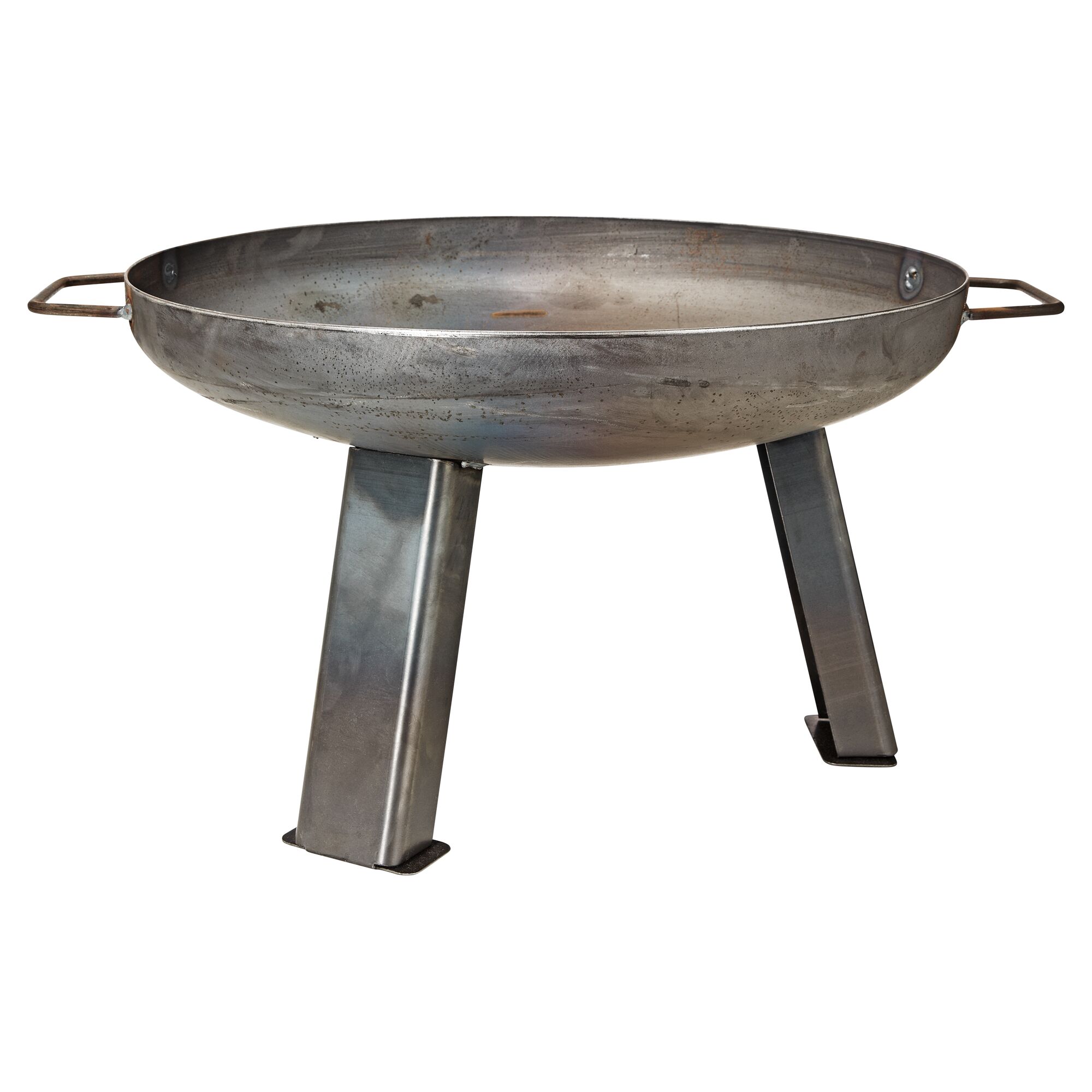 Metallene Feuerschale mit drei Füßen