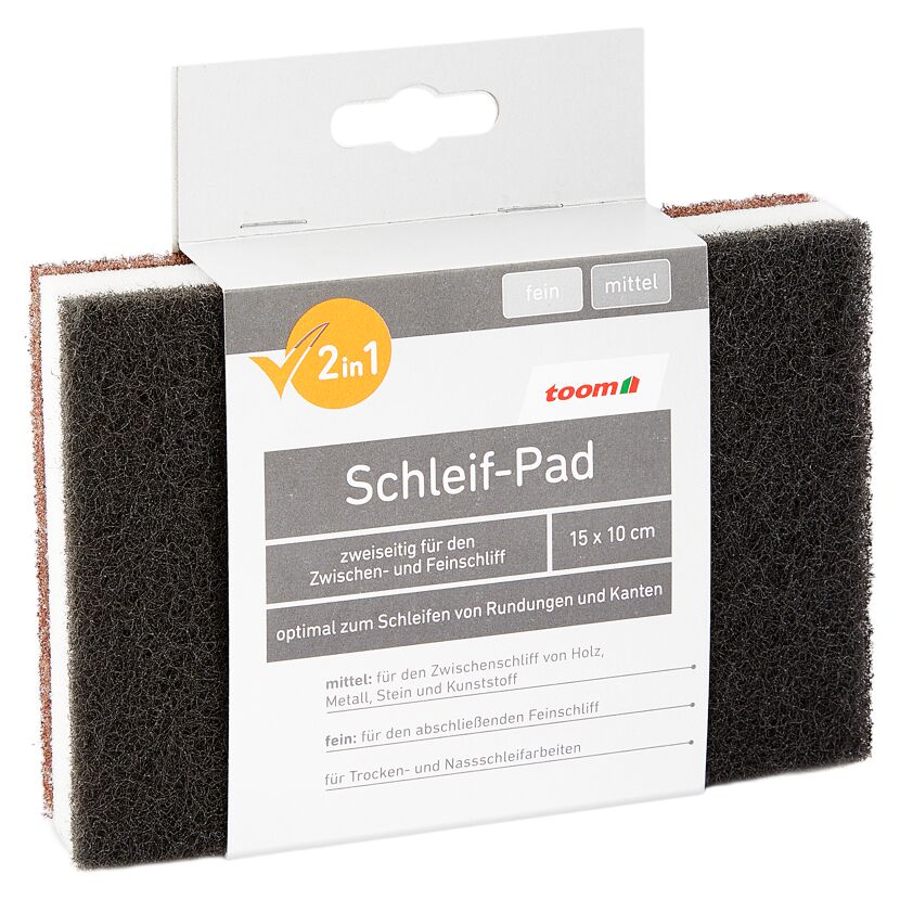 Schleifpad, 15 x 10 cm, fein und mittel